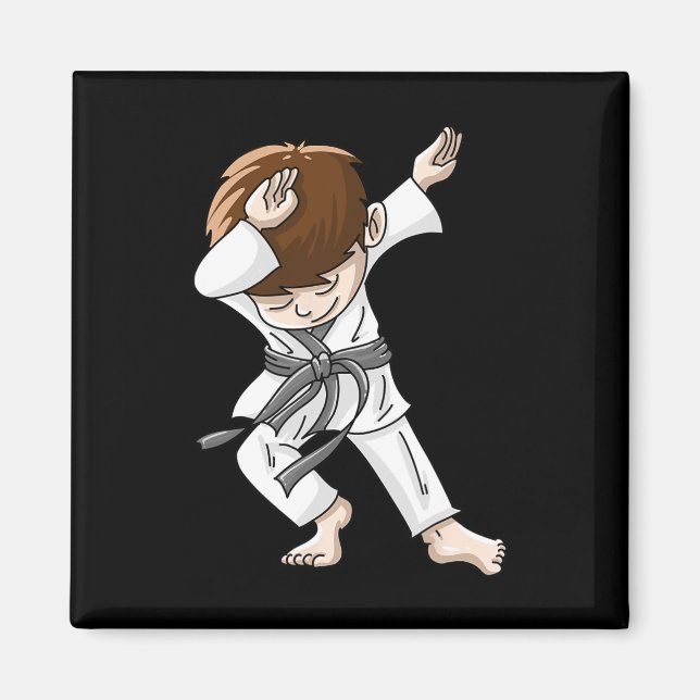 Aimant Cool Dabbing Karate Boy Funny Hip-hop Judo Dancing (Devant)