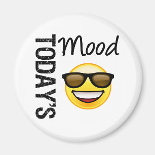 Aimant Cool d'aujourd'hui d'émoticône d'humeur avec des