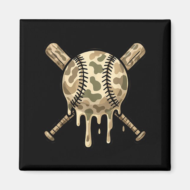 Aimant Cool de base-ball Camo Baseball Bateaux Boys Sport (Devant)