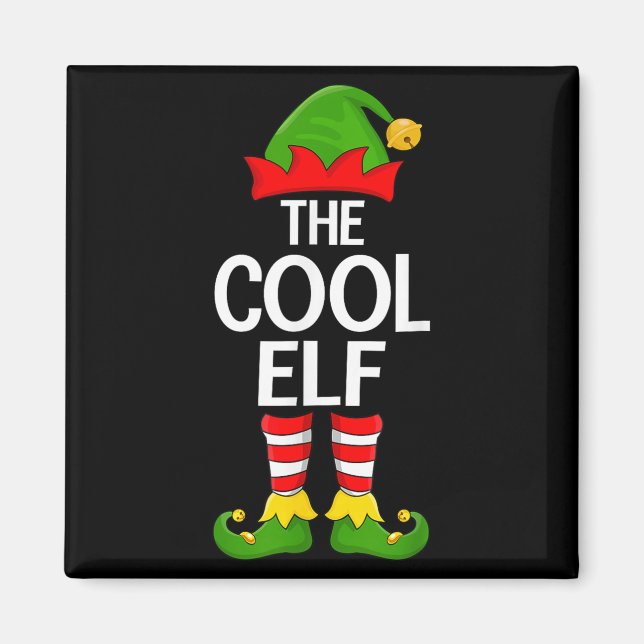 Aimant Cool Elf Xmas Correspondance Famille Elf Squad Noë (Devant)