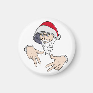 Aimant Cool Gangsta Hip hop Rap de la main Père Noël