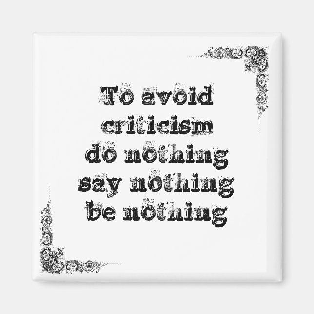 Aimant Cool grande sagesse simple philosophie phrase de t (Devant)