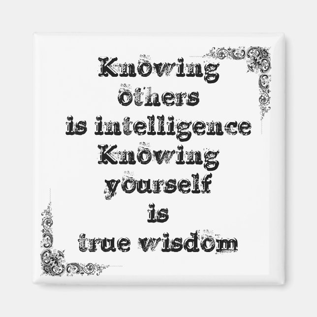 Aimant Cool grande sagesse simple philosophie phrase de t (Devant)