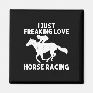 Aimant Cool Horse Racing Art Pour Hommes Femmes Horseback