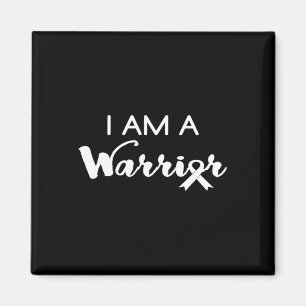 Aimant Cool Je suis un ruban WARRIOR Breast Cancer de l'e