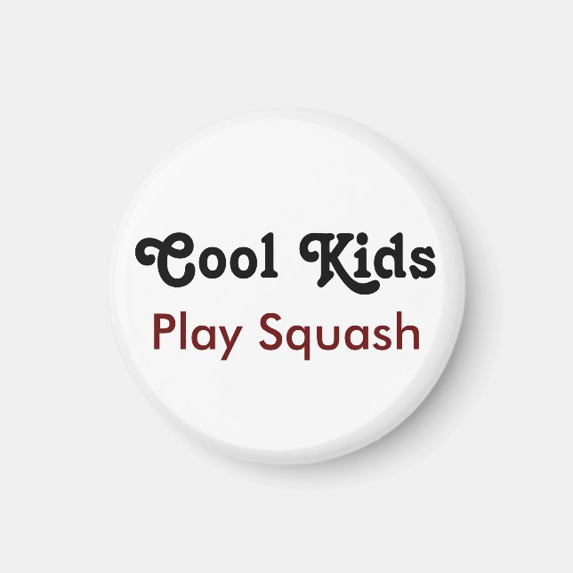 Aimant Cool Kids Play Squash (Devant)