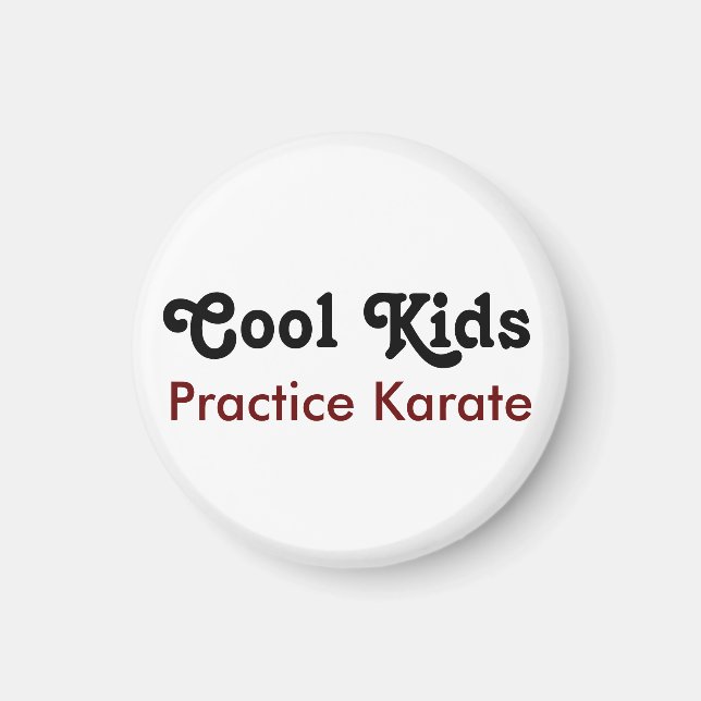 Aimant Cool Kids Practice Karaté (Devant)