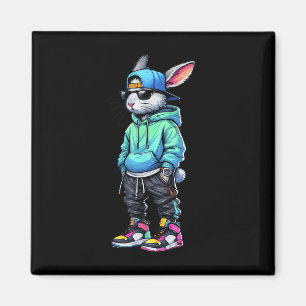 Aimant Cool Lapin Lapin Sungles Journée de Pâques Pour Ga