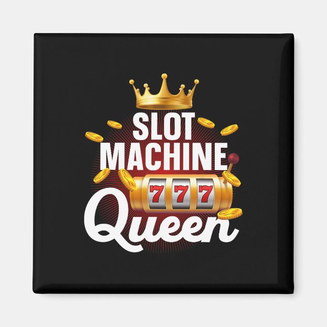 Aimant Cool Machine à sous Queen Art Pour Femmes Girls Ca (Devant)