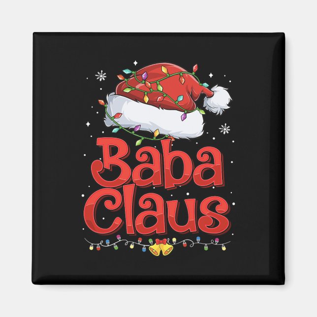 Aimant Cool mâle Baba Claus avec chapeau de Noël (Devant)