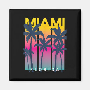 Aimant Cool Miami Florida Graphic Design Tee - shirts, I 