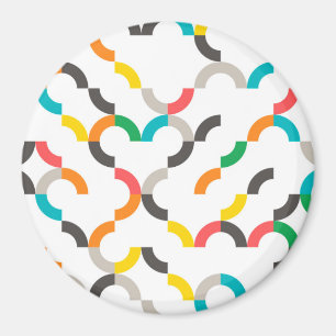 Aimant Cool, moderne, coloré, géométrique circulaire tend