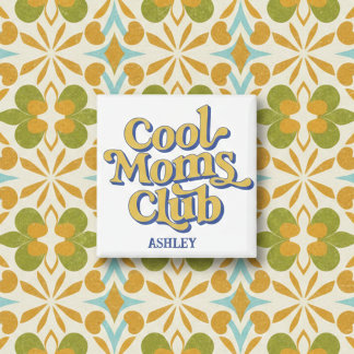 Aimant Cool Moms Club Confident Mom Quote Retro Style