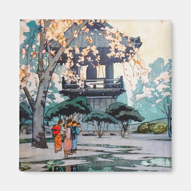 Aimant Cool oriental Hiroshi Yoshida japonais Shrine art (Devant)