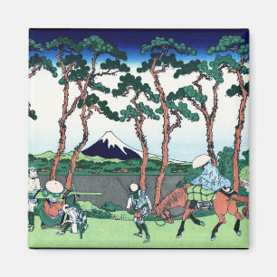 Aimant Cool oriental japonais Hokusai Fuji View paysage