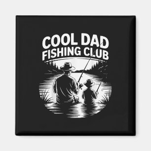 Aimant Cool Papa Club de pêche Fête du Père Lac Vie Tee