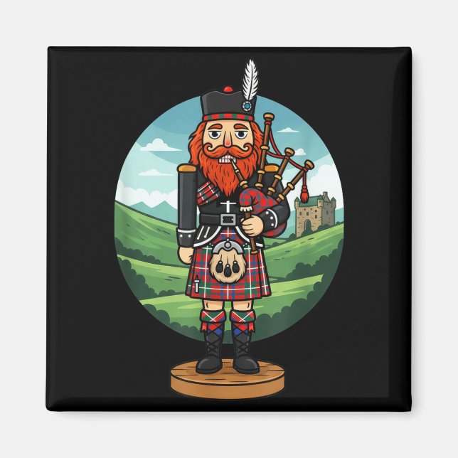 Aimant Cool Scottish Nutcracker Bagpes  (Devant)