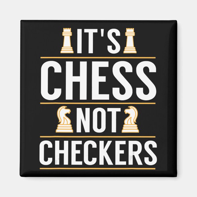 Aimant cool ses échecs pas checkers chèques joueurs cadea (Devant)