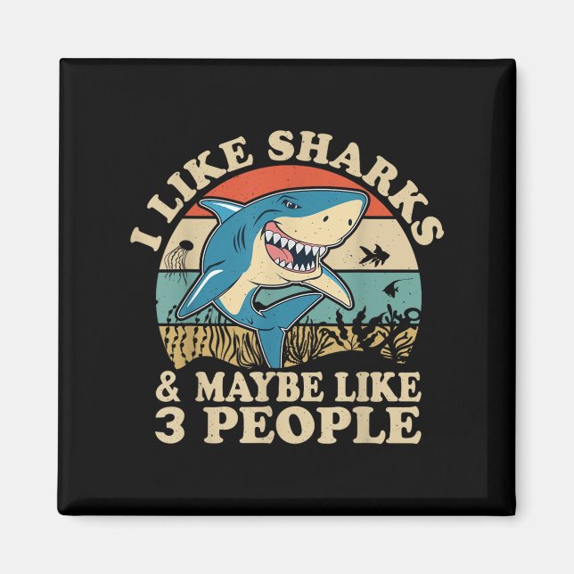 Aimant Cool Shark Art Men Women Great White Hammerhead Sh (Devant)