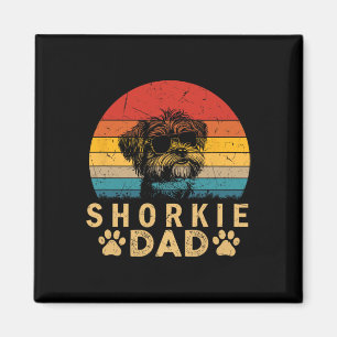 Aimant Cool Shorkie Papa Amoureux de les chiens Empreinte