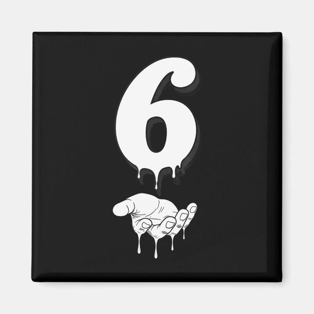 Aimant Cool Six Seven 6 7 Meme Gen Alpha Slang Costume Ma (Devant)