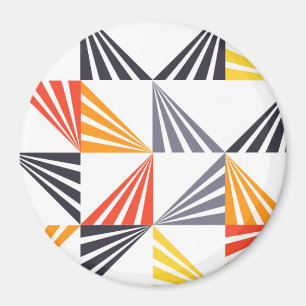 Aimant Cool, unique, tendance, urbain, triangles colorés