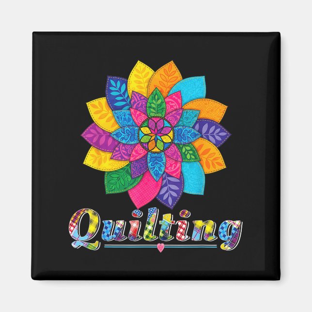 Aimant Cool Women Quilting Sewing Love Quilt Patterns Qui (Devant)