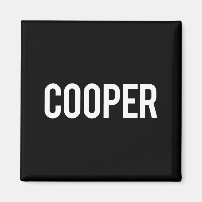 Aimant Cooper - Cool New Funny Name Fan Gift Tee  (Devant)