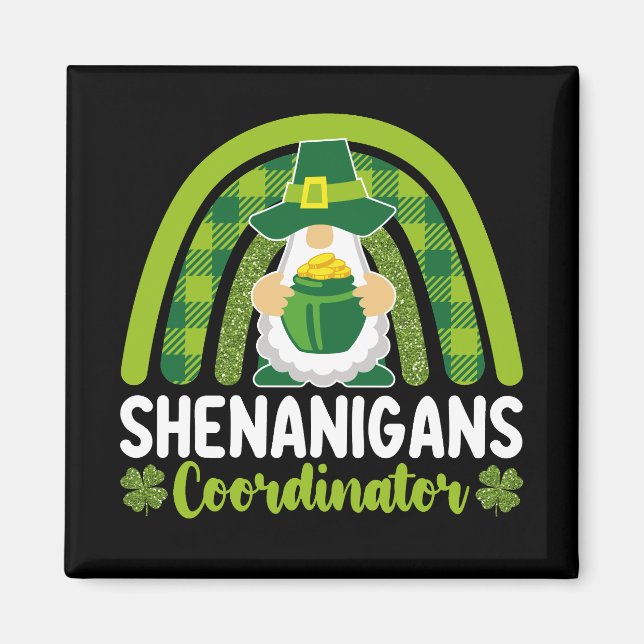 Aimant Coordonnateur de Shenanigans Gnomes St Patrick's D (Devant)
