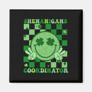 Aimant Coordonnateur de Shenanigans Souriant Rétro Groovy