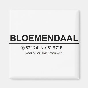 Aimant Coordonnées Bloemendaal - Coordonnées Bloemendaal