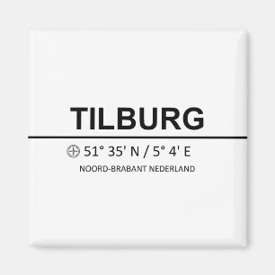 Aimant Coordonnées de Tilburg - Coordonnées de Tilburg