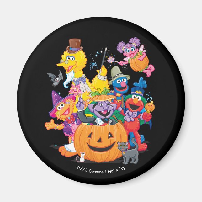 Aimant Copains de Sesame Street | Joyeux Halloween (Devant)