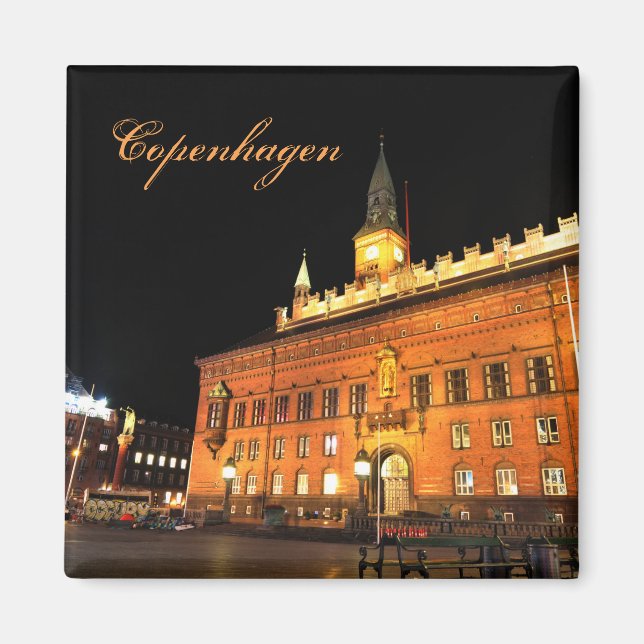 Aimant Copenhague, Danemark la nuit (Devant)