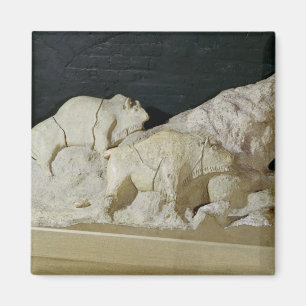 Aimant Copie de la sculpture des bisons, le