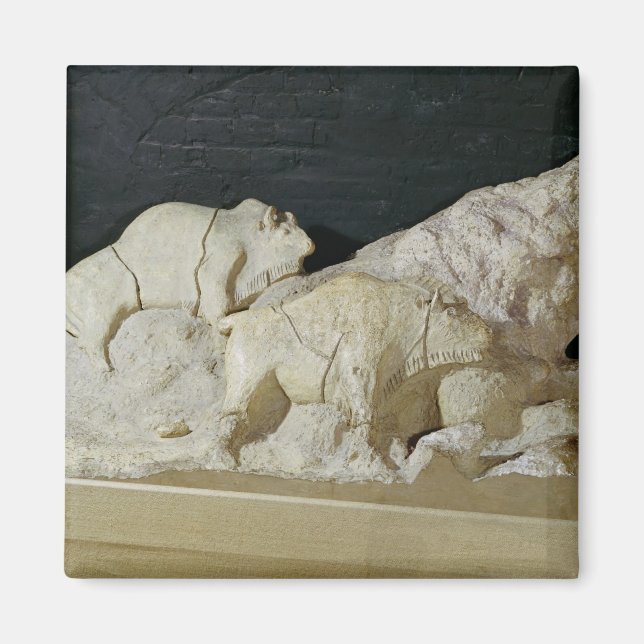 Aimant Copie de la sculpture des bisons, Le (Devant)