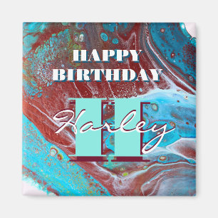 Aimant Copper and Teal Acrylic Flow