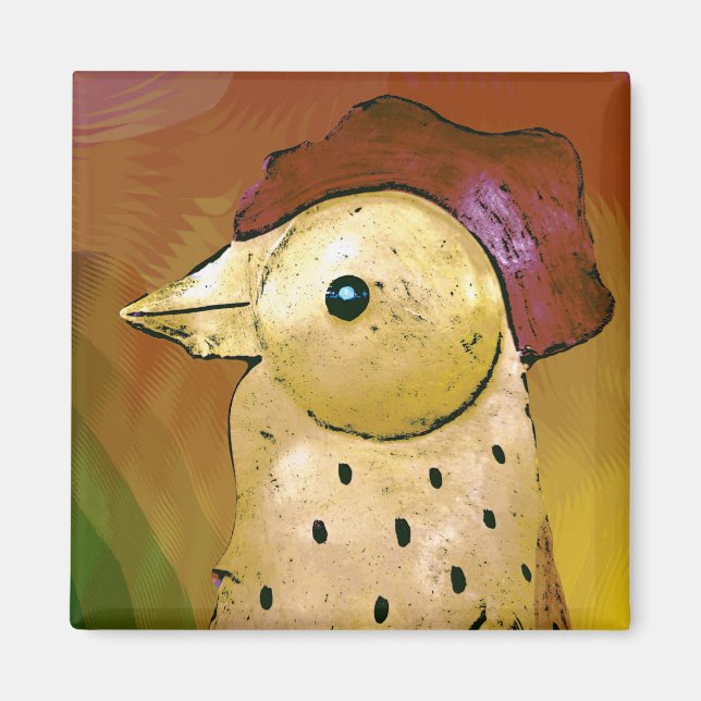 Aimant Coq Abstrait 5 (Devant)