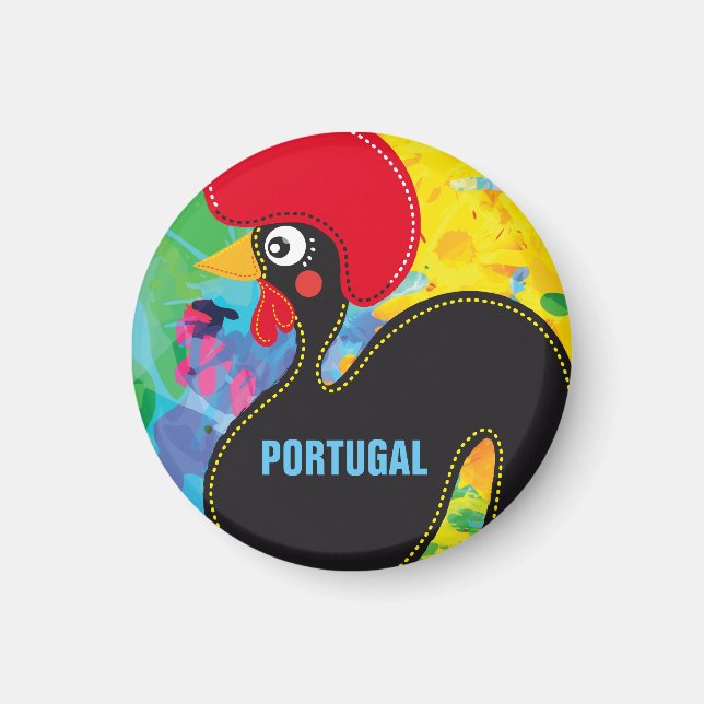 Aimant Coq cool du Portugal (Devant)