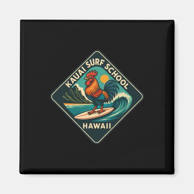 Aimant Coq de surf de Kauai  (Devant)