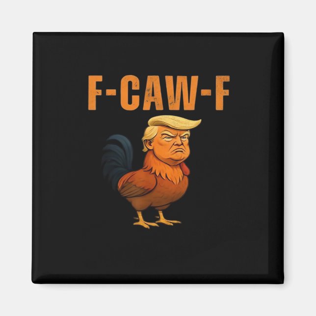 Aimant Coq F-Caw-F Anti Classique (Devant)