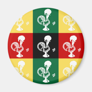Aimant Coq portugais de Barcelos coloré motif