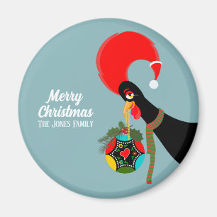 Aimant Coq portugais et saint Bauble de Noël
