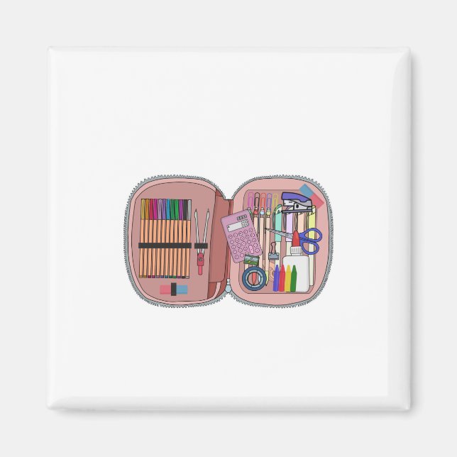 Aimant Coque de crayon scolaire (Devant)