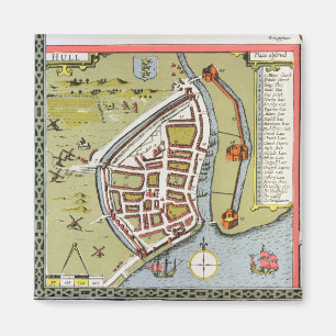 Aimant Coque, détail de la carte des équitations du nor