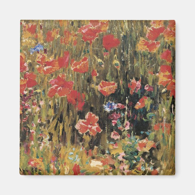 Aimant Coquelicots par Robert Vonnoh, Impressionnisme Vin (Devant)