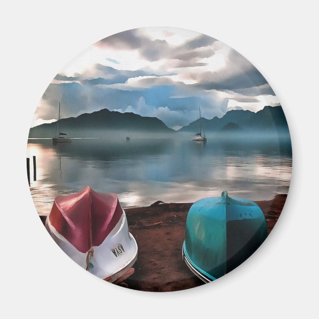 Aimant Coques des bateaux et marmaris Hiver (Devant)