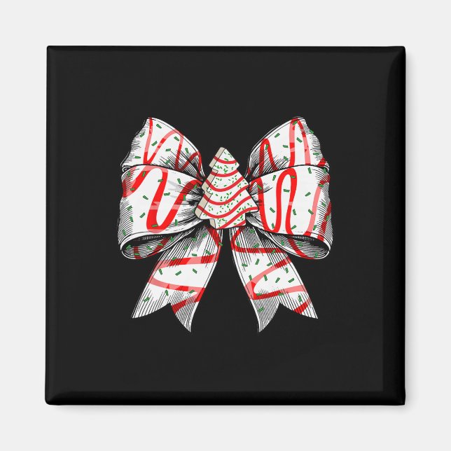 Aimant Coquette Bow Christmas Tree Cake Viandes de Noël G (Devant)
