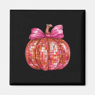 Aimant Coquette Bow Disco Ball Citrouille mignonne Girl H