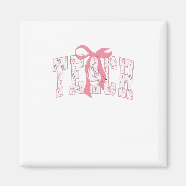 Aimant Coquette Bow Pencil Design Enseignants Enseignants (Devant)